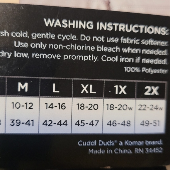 Cuddl Duds ClimateSmart Warm layers XS Black 2/4 MSRP $34 New - Picture 2 of 7